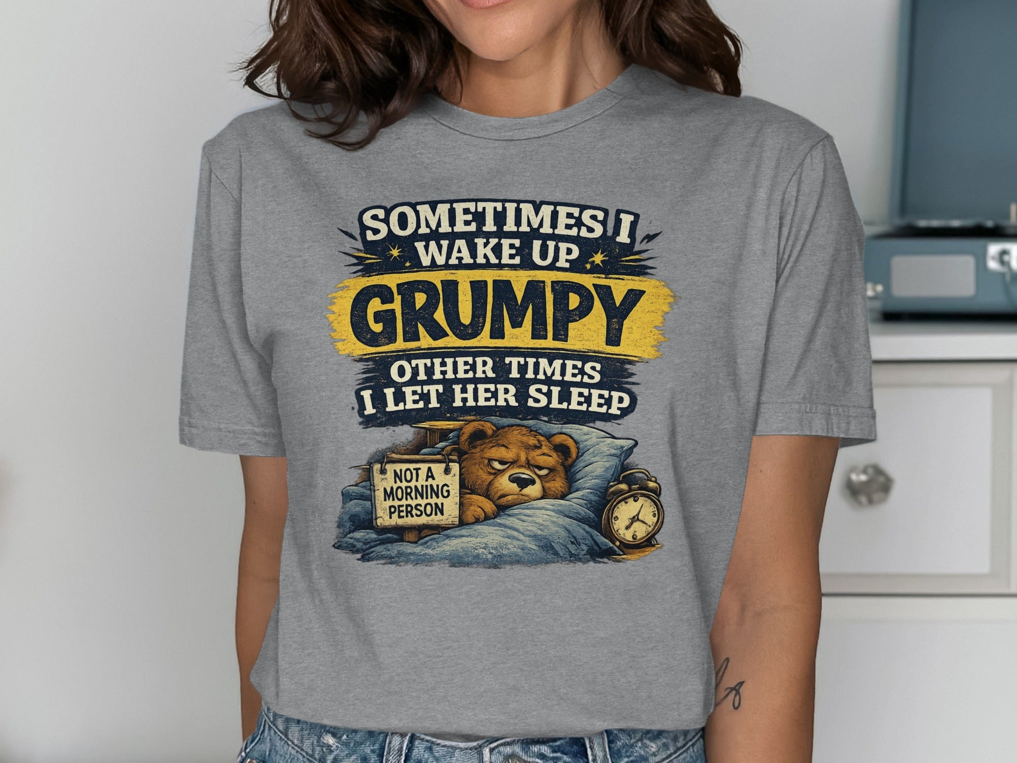 Grumpy Bear T-Shirt | Not A Morning Person Physical Item StupidShirts.com