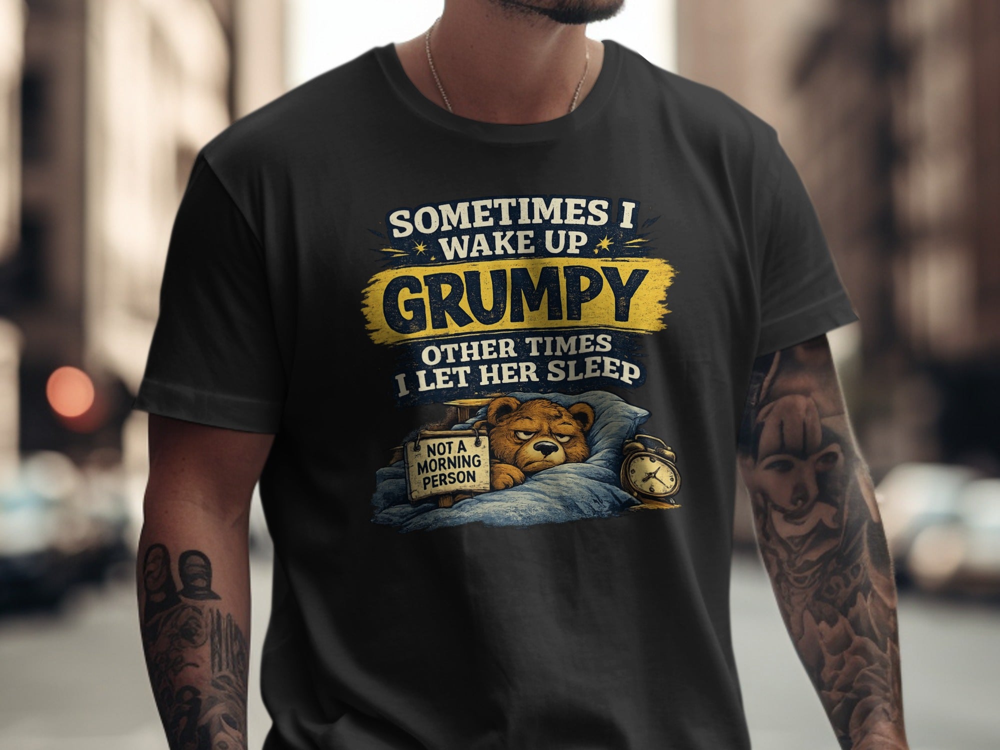 Grumpy Bear T-Shirt | Not A Morning Person Physical Item StupidShirts.com