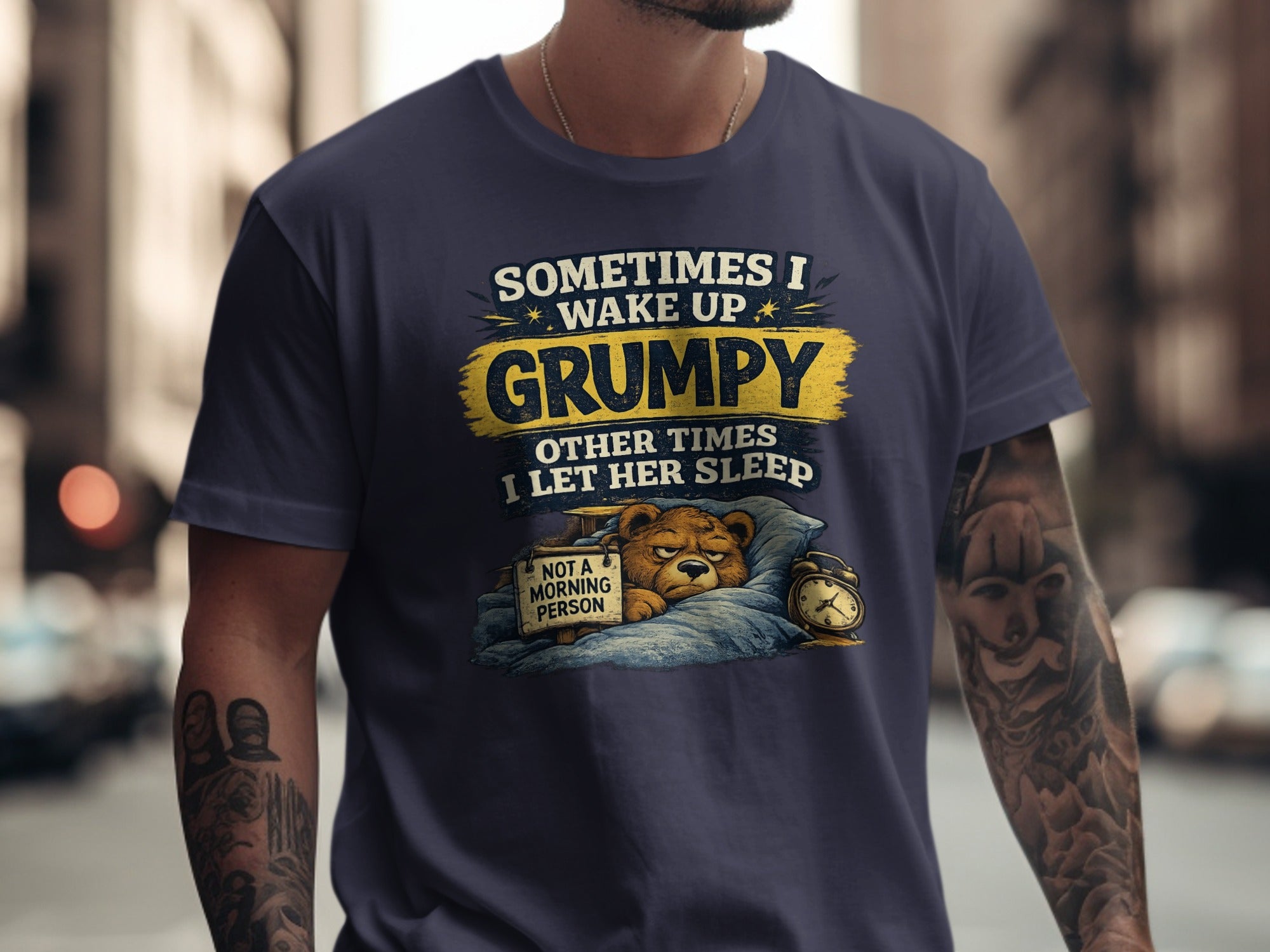Grumpy Bear T-Shirt | Not A Morning Person Physical Item StupidShirts.com