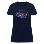 United States Of America Map - Women's T-Shirt - StupidShirts.com Women's T-Shirt | Fruit of the Loom L3930R StupidShirts.com