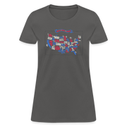 United States Of America Map - Women's T-Shirt - StupidShirts.com Women's T-Shirt | Fruit of the Loom L3930R StupidShirts.com