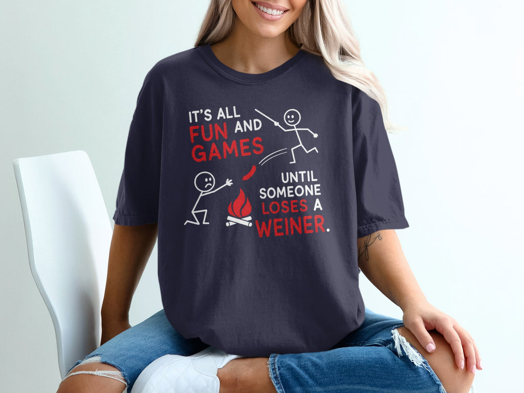 Fun and Games Weiner T-Shirt | Premium Apparel Physical Item StupidShirts.com