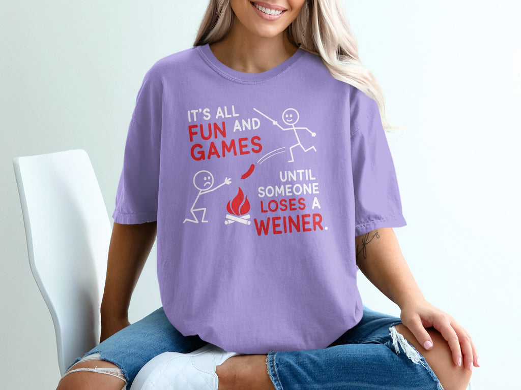 Fun and Games Weiner T-Shirt | Premium Apparel Physical Item StupidShirts.com