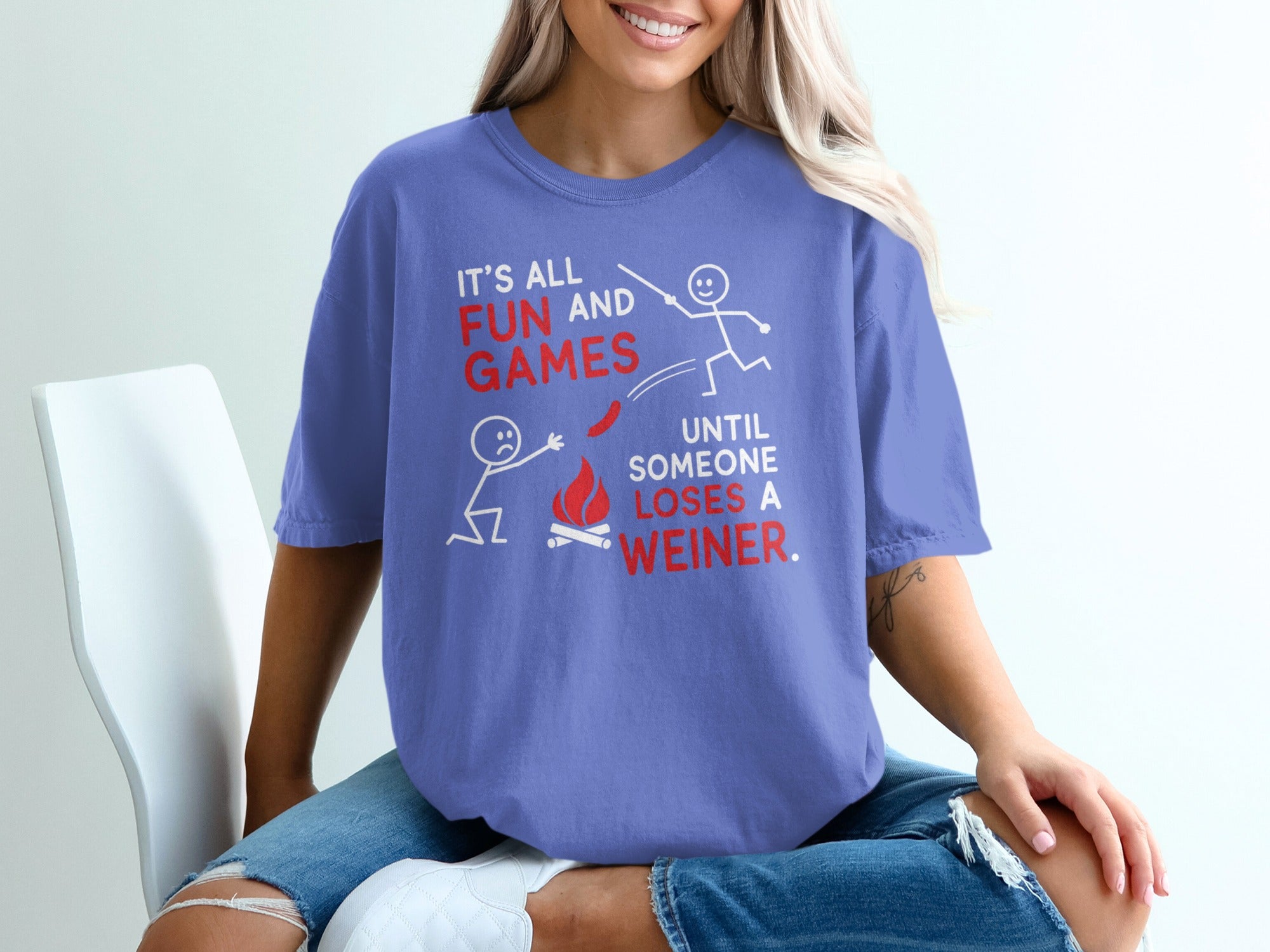 Fun and Games Weiner T-Shirt | Premium Apparel Physical Item StupidShirts.com