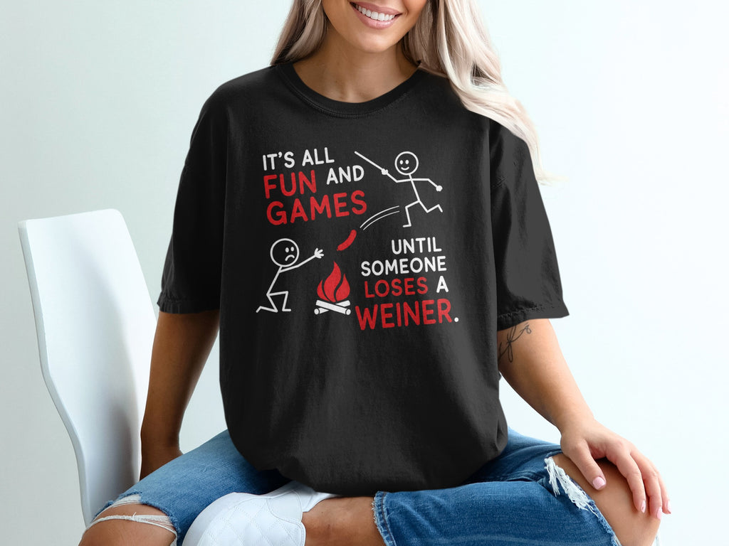 Fun and Games Weiner T-Shirt | Premium Apparel Physical Item StupidShirts.com