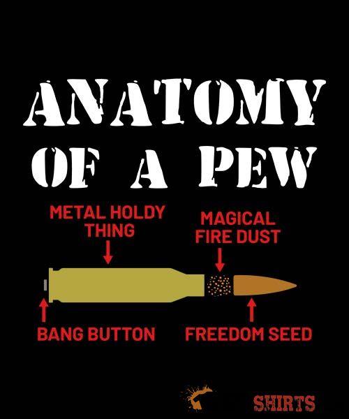 Anatomy of a PEW Men's T-Shirt - Graphic Tee | StupidShirts.com Men's T-Shirt StupidShirts.com