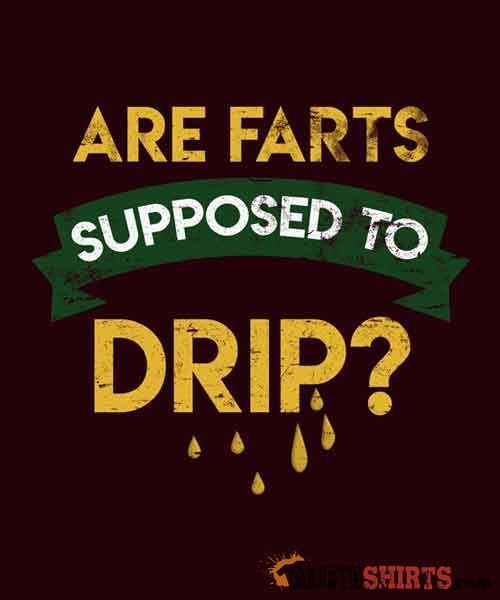 Are Farts Supposed To Drip? Funny T-Shirt | StupidShirts Unisex T-Shirt StupidShirts.com