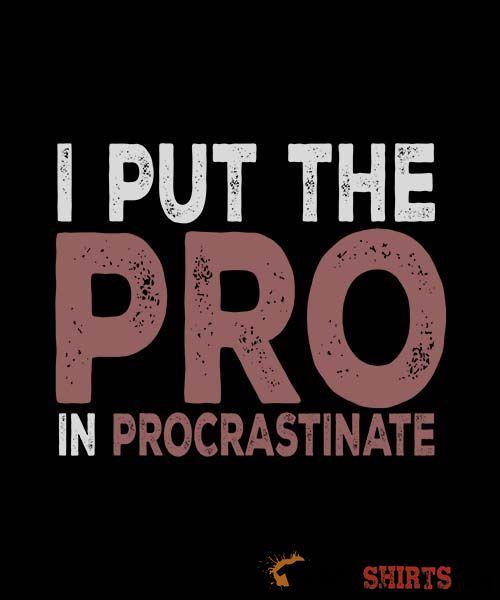 I Put The Pro In Procrastinate T-Shirt | StupidShirts.com Unisex T-Shirt StupidShirts.com