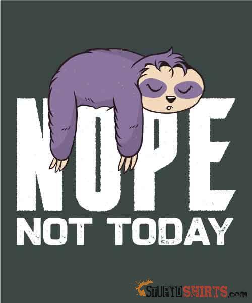 Nope Not Today Funny T-Shirt | StupidShirts.com Unisex T-Shirt StupidShirts.com
