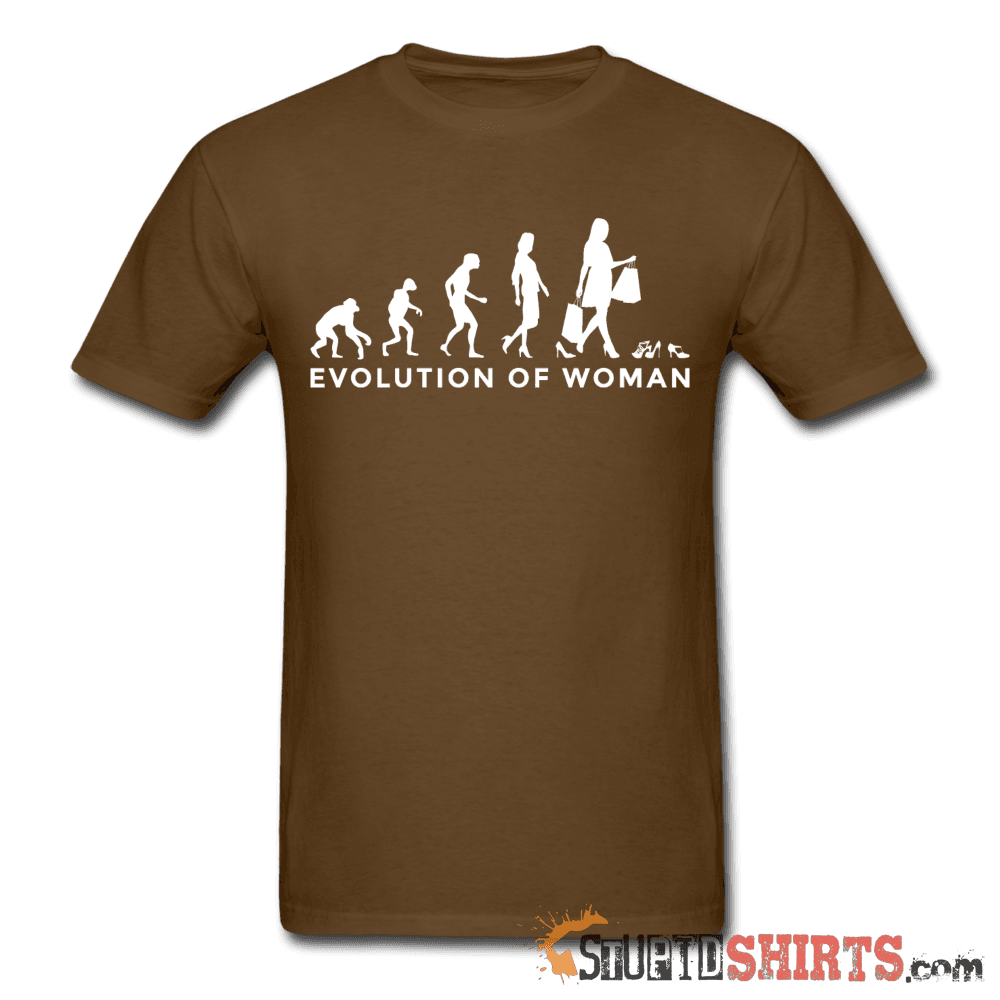 Evolution Of Woman Funny Shopping Tee Unisex T-Shirt StupidShirts.com