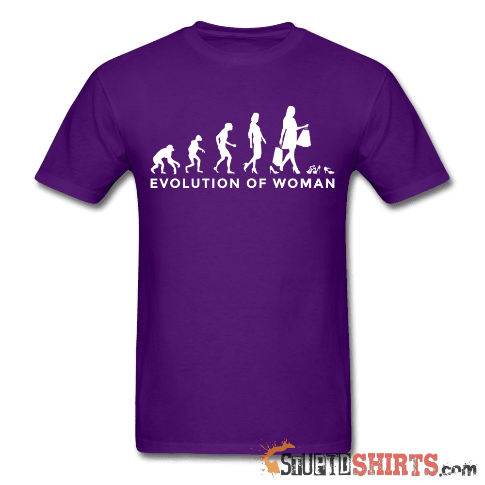 Evolution Of Woman Funny Shopping Tee Unisex T-Shirt StupidShirts.com