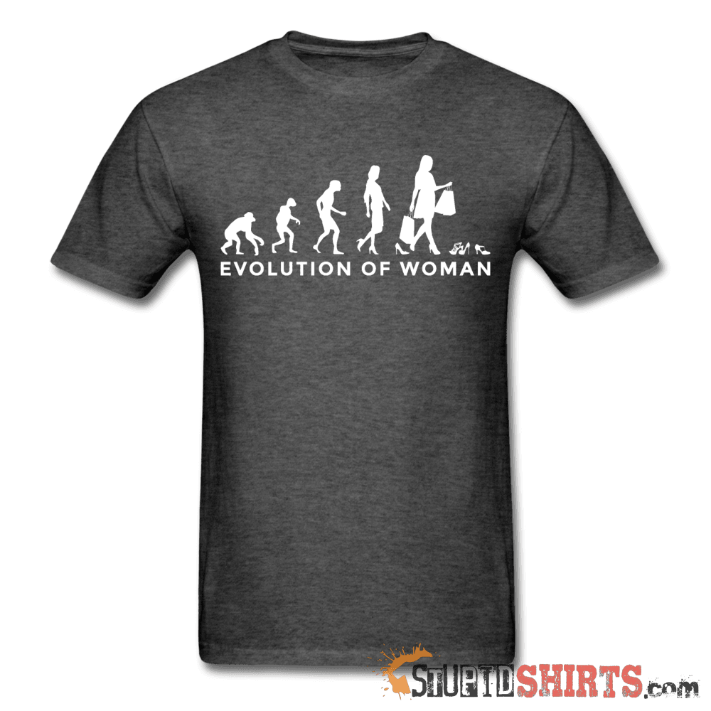 Evolution Of Woman Funny Shopping Tee Unisex T-Shirt StupidShirts.com