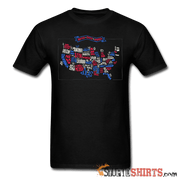 United States Of America Map - Men's T-Shirt - StupidShirts.com Men's T-Shirt StupidShirts.com