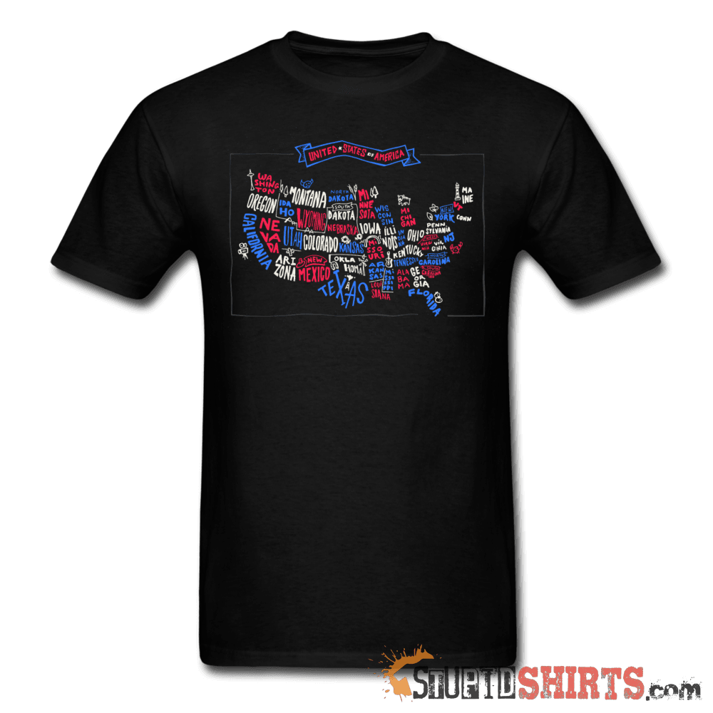 United States Of America Map T-Shirt | StupidShirts.com Unisex T-Shirt StupidShirts.com