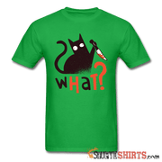 What? Cat with Knife - Men's T-Shirt - StupidShirts.com Men's T-Shirt StupidShirts.com