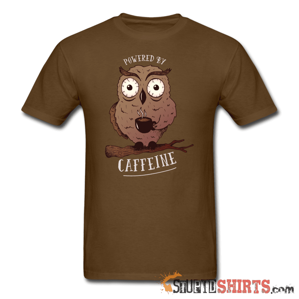 Powered By Caffeine Funny Coffee Tee | StupidShirts.com Unisex T-Shirt StupidShirts.com