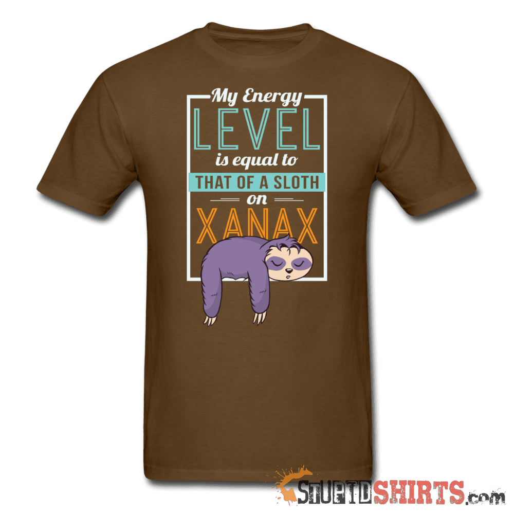 Energy Level Of A Sloth Funny Lazy Tee | StupidShirts.com Unisex T-Shirt StupidShirts.com