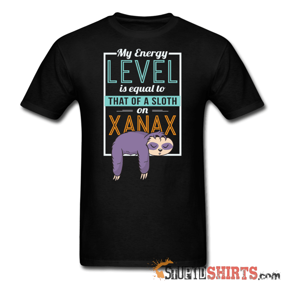 Energy Level Of A Sloth Funny Lazy Tee | StupidShirts.com Unisex T-Shirt StupidShirts.com