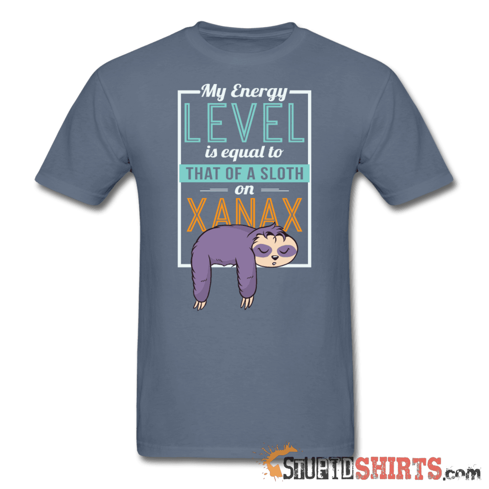 Energy Level Of A Sloth Funny Lazy Tee | StupidShirts.com Unisex T-Shirt StupidShirts.com