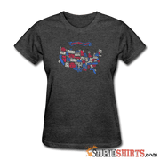 United States Of America Map - Women's T-Shirt - StupidShirts.com Women's T-Shirt StupidShirts.com