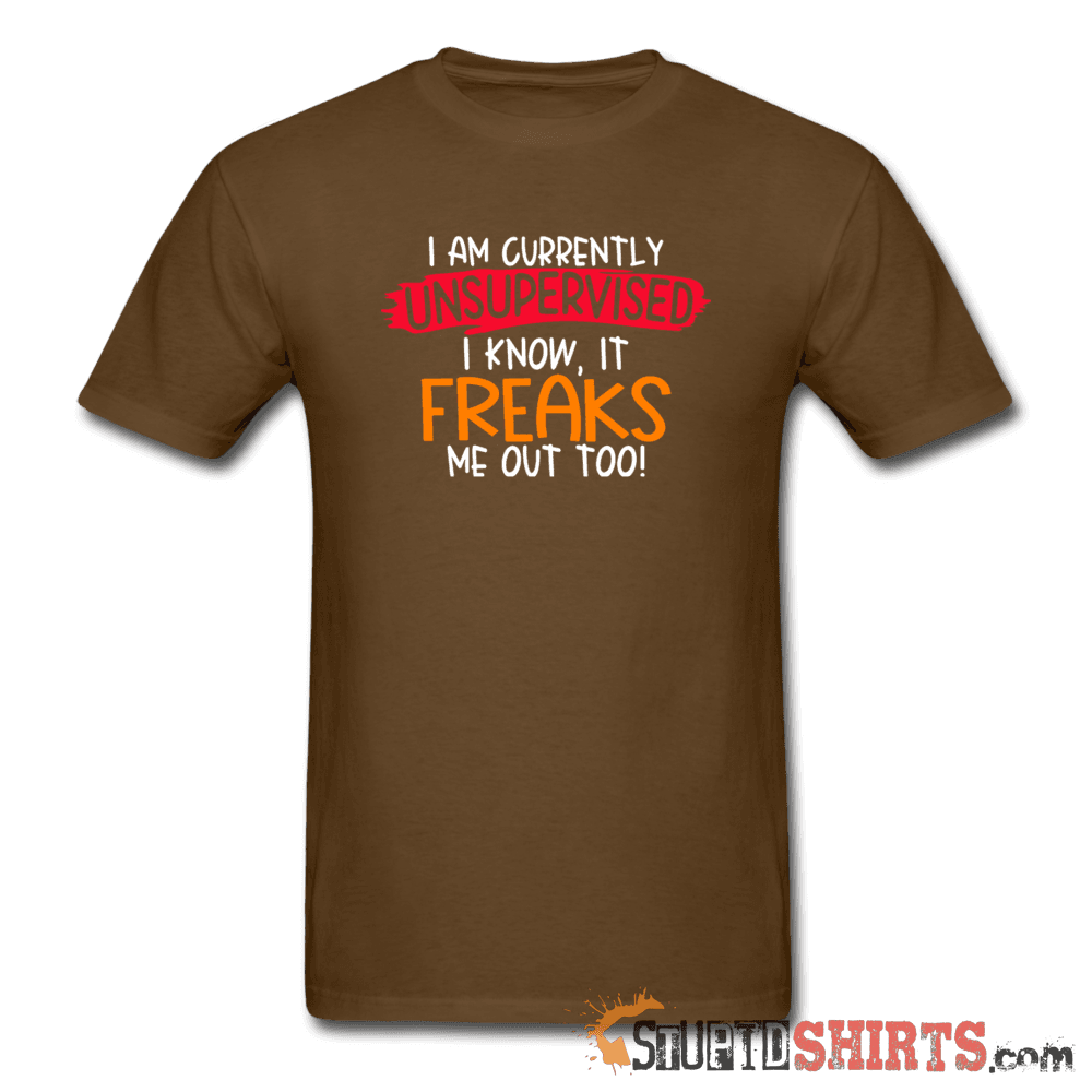 I'm Currently Unsupervised Funny T-Shirt | StupidShirts.com Unisex T-Shirt StupidShirts.com