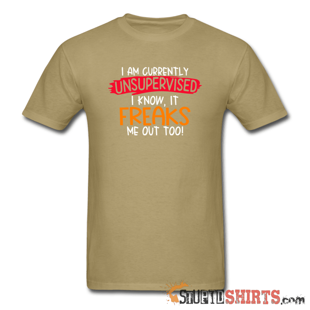 I'm Currently Unsupervised Funny T-Shirt | StupidShirts.com Unisex T-Shirt StupidShirts.com