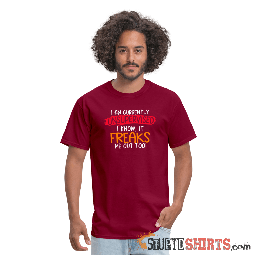 I'm Currently Unsupervised Funny T-Shirt | StupidShirts.com Unisex T-Shirt StupidShirts.com