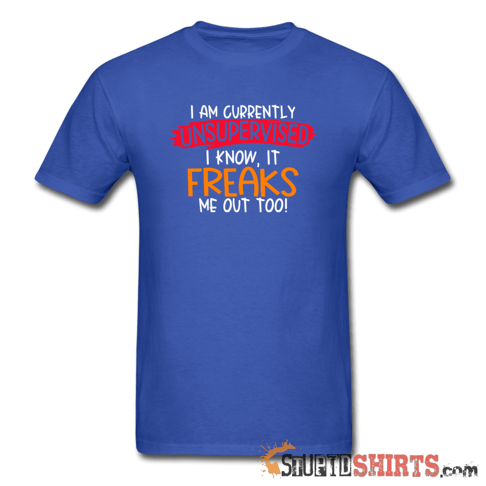 I'm Currently Unsupervised Funny T-Shirt | StupidShirts.com Unisex T-Shirt StupidShirts.com