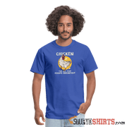 Funny Chicken T-Shirt: Breakfast Humor Apparel Men's T-Shirt StupidShirts.com