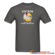 Funny Chicken T-Shirt: Breakfast Humor Apparel Men's T-Shirt StupidShirts.com