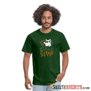 He Slipped - Men's T-Shirt Men's T-Shirt StupidShirts.com