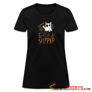 He Slipped - Women's T-Shirt Women's T-Shirt StupidShirts.com