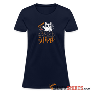 He Slipped - Women's T-Shirt Women's T-Shirt StupidShirts.com