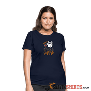 He Slipped - Women's T-Shirt Women's T-Shirt StupidShirts.com