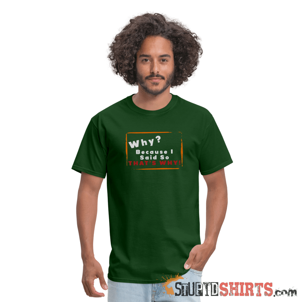 Why? Because I Said So That's Why! Funny Parent Tee Unisex T-Shirt StupidShirts.com