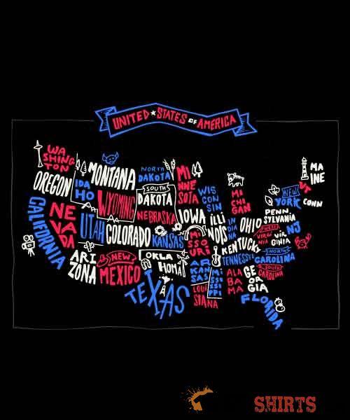 United States Of America Map T-Shirt | StupidShirts.com Unisex T-Shirt StupidShirts.com